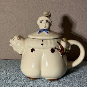 Kitsch Teapot Tom Piper’s Son & Pig Stamped Kitsch Anthropomorphic 1940 Ceramic